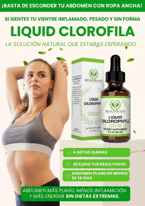 Clorofila líquida original — desinflama tu vientre